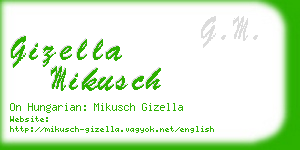 gizella mikusch business card
